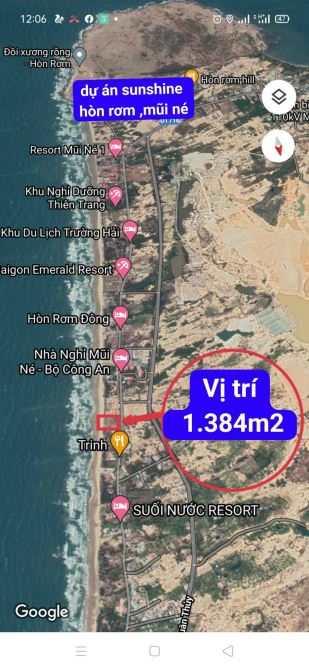 Bán lô đất 1384m2 mặt tiền giáp biển Nguyễn Cơ Thạch, P Mũi Né, Phan Thiết - 3