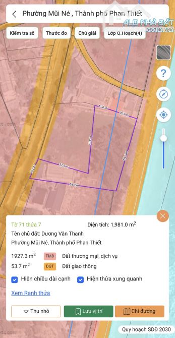 Cần Bán lô đất 3506m2 mặt tiền biển Nguyễn Cơ Thạch, Mũi Né , Thành Phố Phan Thiết - 2