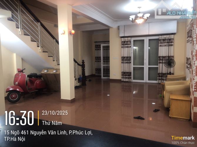 Cho thuê Biệt Thự ngõ 461 Nguyễn Văn Linh 120m 4Tầng , ô tô đỗ sân.