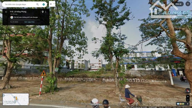 Cho thuê đất mặt đường Lê Hồng Phong - 1.643m2 - ngang 32,9m - 2 mặt tiền - giá 105 tr/m2
