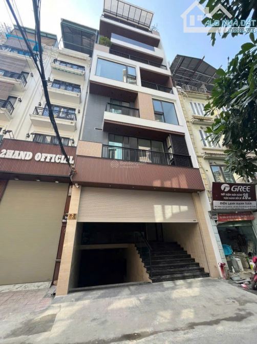 Cho thuê nhà Hồ Tùng Mậu. DT 90m2, 6 tầng 1 Hầm, Thang máy, Ô tô tránh đỗ thoải mái
