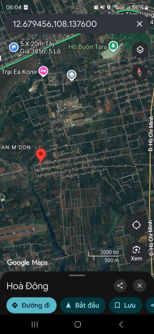 BÁN ĐẤT THỔ CƯ EAKMAT - HÒA ĐÔNG GIÁ ĐẦU TƯ CHỈ 520TR
