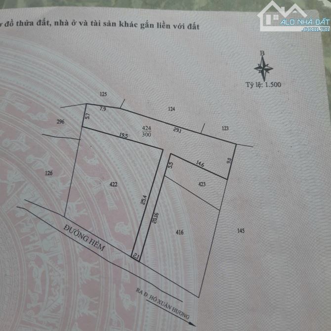Đất dân cư phường 9 hẻm 40 Hồ Xuân Hương,3m ô tô con