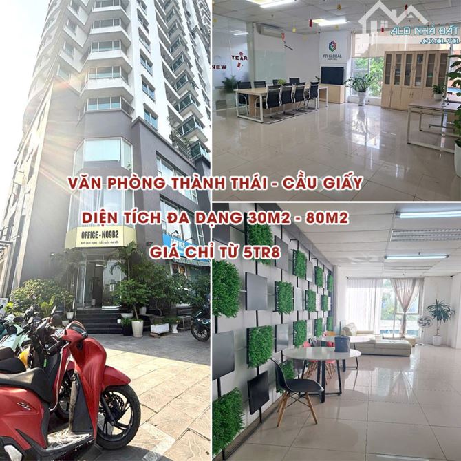 Cho thuê văn phòng tại Thành Thái - Cầu Giấy đa dạng diện tích 30m2 - 150m2 giá từ 6tr5