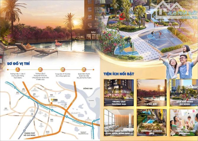 CĂN HỘ BCONS SOLARY 2PN, NẰM NGAY METRO SUỐI TIÊN- BÌNH DƯƠNG CHỈ 1,5TY