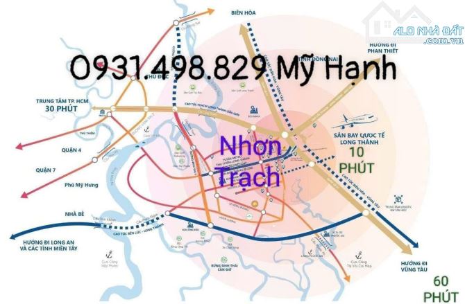 📣 Đất Nền Vị Trí Đẹp – Gần Cầu Nhơn Trạch – Đường 35m – Giá Mềm 8tr/m² ✈️ Kề sb