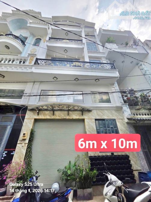 Nhà [6x10] 5 tầng , 4 phòng ngủ, Đường Lê Văn Quới