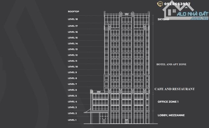khách sạn 119 phòng- góc 2mt lê thánh tôn,q1- dt: 24x33- 2 hầm+17 tầng- giá: 3,1 tỷ/th
