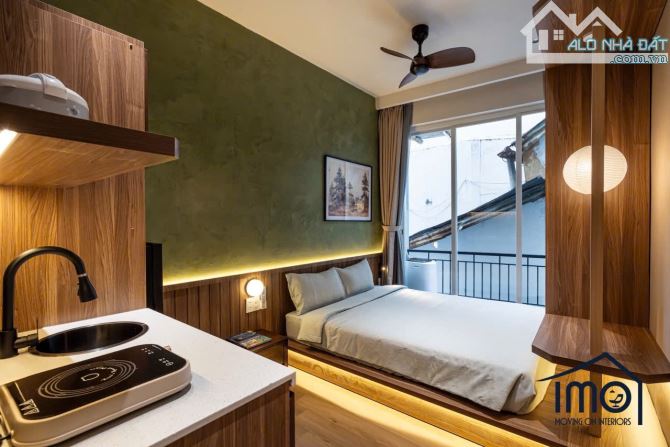 Cho thuê căn hộ Studio Ban công mới 100% Q1, gần chợ Tân Định, nhà thờ Tân Định, công viên
