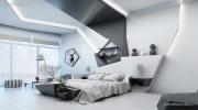 Mẫu phòng ngủ đẹp với phong cách Futuristic độc đáo