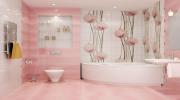 Những phòng tắm đầy nữ tính với sắc hồng tươi dịu mát