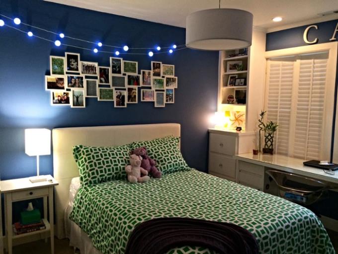 Phòng ngủ đón Tết đẹp lãng mạn và cá tính với đèn LED trang trí
