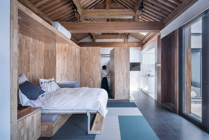 Nhà ngói 40 m2 vẫn thoáng dù có 3 phòng ngủ