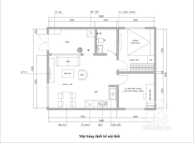 Thiết kế nhà cấp 4 có diện tích 48m² theo phong cách đơn giản và ...