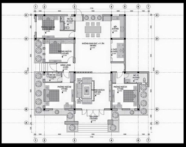 Mẫu Thiết Kế Nhà Cấp 4 8x15m Mái Thái 3 Phòng Ngủ  Nandesign