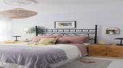 Phòng ngủ khiến chị em thích mê với gam màu oải hương lãng mạn