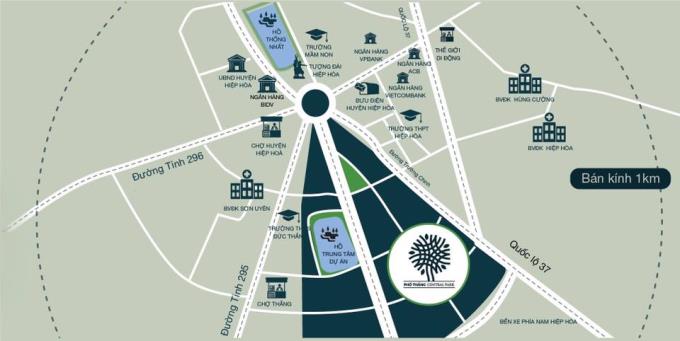 Bản đồ vị trí khu đô thị mới Phố Thắng Central Park và các tuyến giao thông kết nối