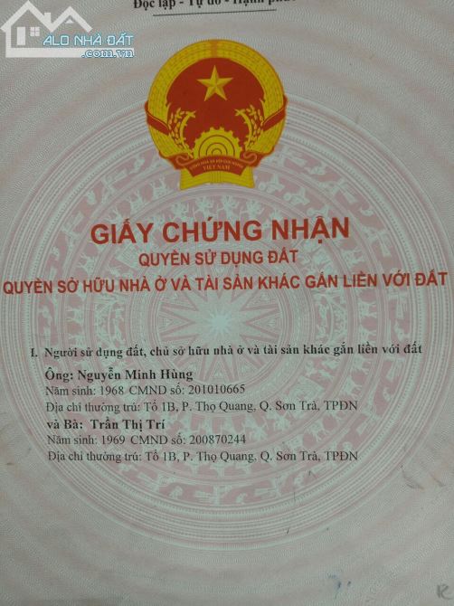 Cần bán gấp đất  2mặt tiền đường Trần Thánh Tông nại hiên đông sơn trà đà nẵng