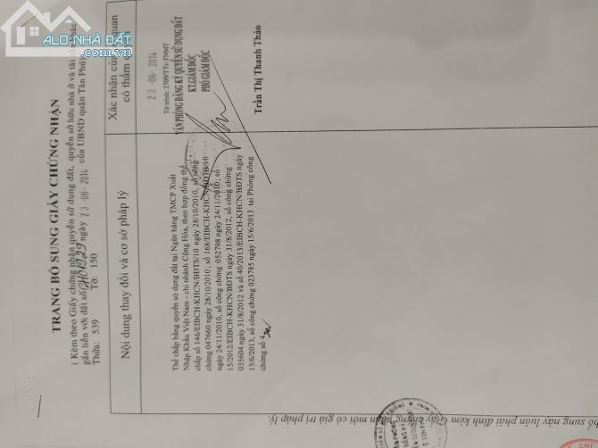 Nhà thế chấp Eximbank cần đáo hạn nên bán gấp nhà 254 Tây Thạnh - 1
