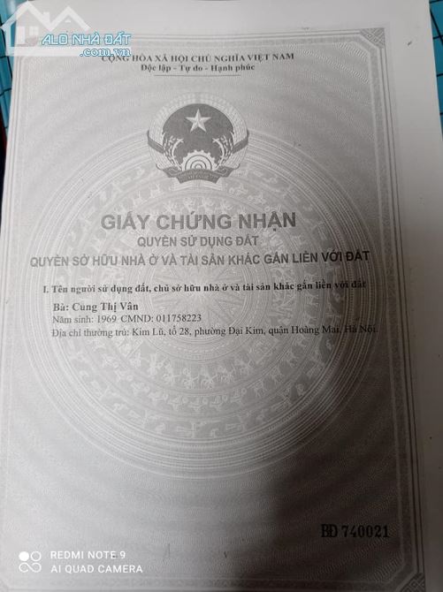 Bán Gấp nhà Đường Giải Phóng, Gần Bx Giáp Bát 45m x5 tầng Ô tô đỗ cửa, giá 5.2 tỷ - 5