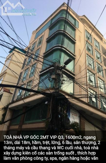 Cho thuê toà nhà 209m, 7 lầu tại hxt Cao Thắng,q3