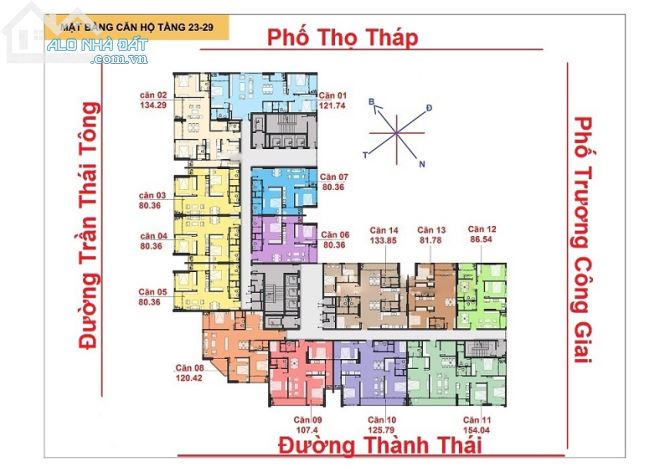 Bán chung cư The Park Home Cầu Giấy Hà Nội - C22 Bộ Công An - 4 mặt đường trung tâm - 1