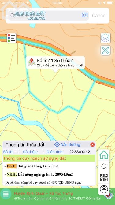 Bán đất vườn xã Túc Trưng huyện định quán tỉnh Đồng Nai - 1