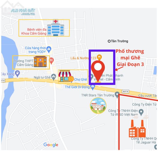 Bán đất khu phố thương mại ghẽ Tân Trường - Gần kcn tân trường cẩm giàng HD - 1