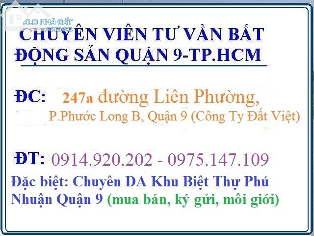 Bán đất nền biệt thự dự án Phú Nhuận TP Thủ Đức (P.Phước Long B, Q9), đường Liên Phường - 1