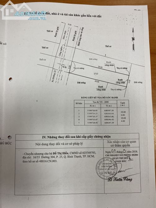 Bán lô đất ( 80m ) hẻm ô tô, đường số 22, P. Linh Đông, Q. Thủ Đức. Giá: 5.6 tỷ. - 4