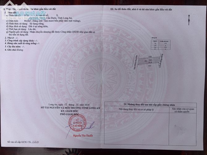 Chính chủ bán gấp lô đất ở khu dân cư Phúc Giang-ngay KCN Thuận Đạo-Bến Lức 820tr