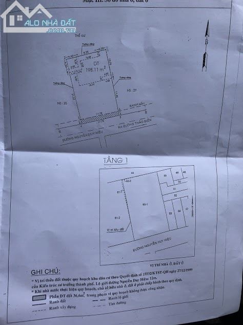 Bán gấp nhà C4 tiện xây mới đường Quốc Hương, DT 520m2 - 49,5 tỷ - 2