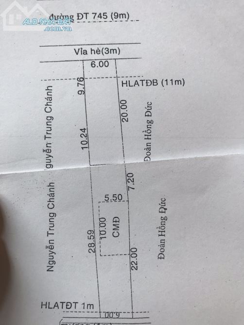 Đất MT cmt8, an thạnh, thuận an, bình dương. 300m2 - 4