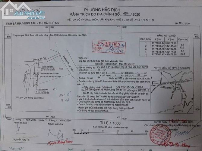 BÁN LÔ ĐẤT RẺ NHẤT KHU VỰC CÁCH MT MỸ XUÂN-NGÃI GIAO 50M, - 3