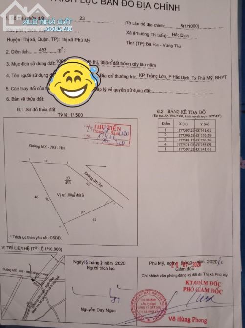 LÔ MT MỸ XUÂN NGÃI GIAO 15 X45 ( MR TÙNG) - 1