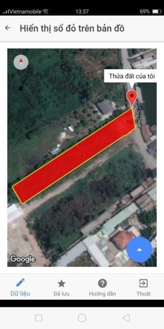 BÁN LÔ ĐẤT MT ĐƯỜNG BƯNG ÔNG THOÀN P.PHÚ HỮU GIÁ TỐT NHẤT KHU VỰC. DT:2096M2.GIÁ: 40tr\m2 - 3