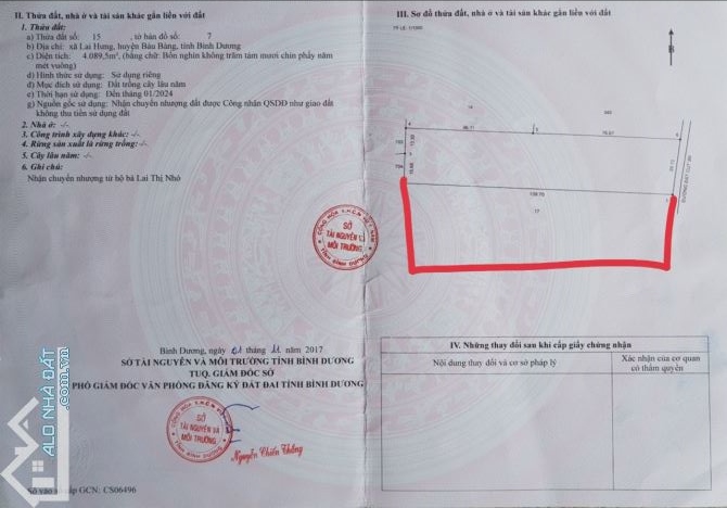 Đất Bàu Bàng. Bình Dương. DT: 11.700m2. Gía 25 tỷ - 2