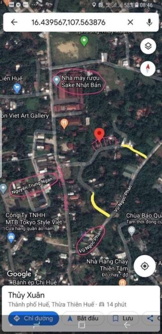 Đất kiệt ô tô Hoài Thanh thông ra Vũ Ngọc Phan, Thủy Xuân, TP Huế. - 2