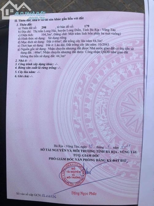 Do covid nên kẹt tiền bán gấp lô đất đường lê duẩn long hải đầu tư lời ngay 0903-066-813 - 1