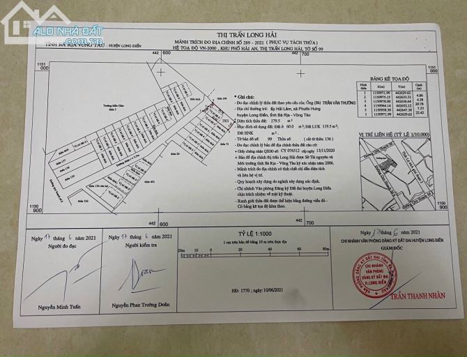 Mới ra lò 22 lô đất long hải sổ đỏ riêng công chứng ngay giá 14tr5-16tr/m2 mặt tiền nhựa - 3