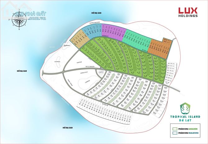 Bán Đất nền hồ Đạ Sar Lâm Hà Đà Lạt biệt thự view hồ Tropical Island LUX Holdings - 1