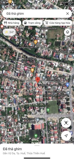Bán đất mặt tiền - đường Tùng Thiện Vương -  Tp Huế - DT: 109m2 - 3