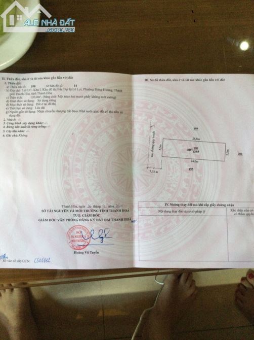 Bán nhanh lô đất Khu VIP Phường Đông Hương, Thành phố Thanh Hóa 120m2, rộng 5m giá đầu tư - 3