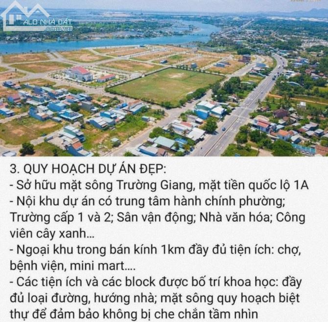 Cần Bán Lô Đã Có Sổ Đất Nền 511 m2 Giá Chỉ 7 triệu/m2 Khu KT Chu Lai Riverside - 4