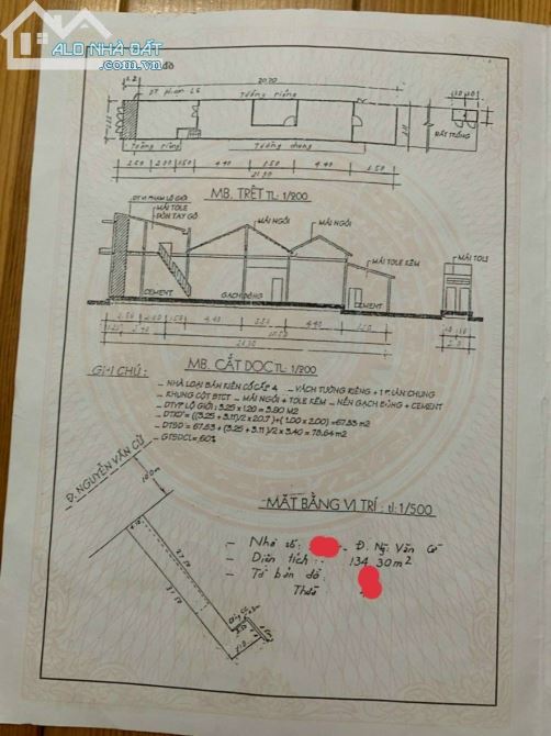 bán đất mặt tiền đường nguyễn văn cừ , ngang 4.1m, dtsd 134m2 giá rẻ - 1