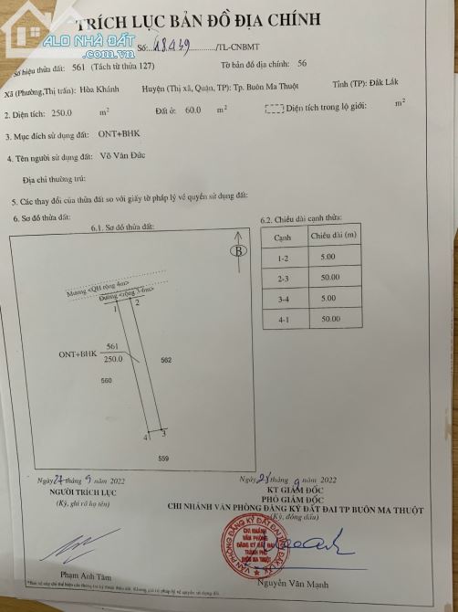 2 LÔ LIỀN KỀ, ĐẤT SIÊU DÀI, GIÁ ĐẦU TƯ, HOÀ KHÁNH, CÁCH QL14 CHỈ 800M, TP.BMT - 3