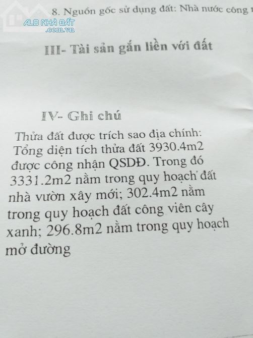 Bán đất ao 32*110, sổ đỏ riêng, giá 4tr/m2 - 1