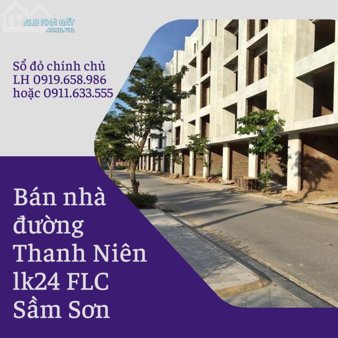 Cần bán 1 căn liền kề mặt đường Thanh Niên thành phố Sầm Sơn có sổ chính chủ
