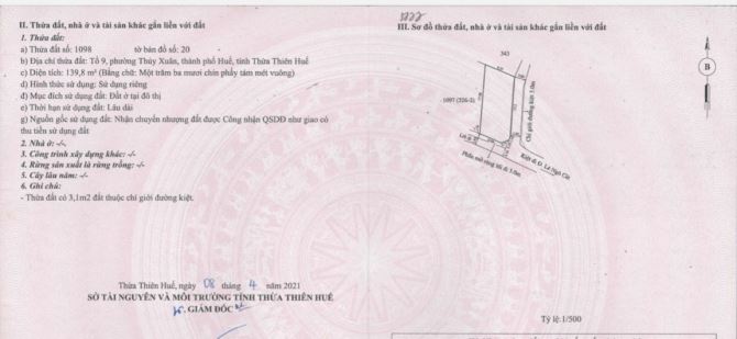 ĐẤT 139.8m2 – 2 MẶT TIỀN KIỆT 108 LÊ NGÔ CÁT, 1 tỷ 850   TRIỆU - 3