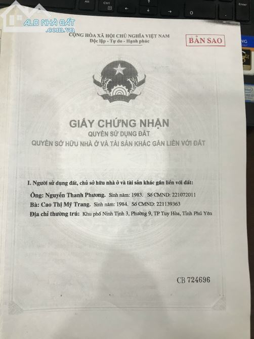 Cần bán nhà phố 3 tầng tại số 77 Võ Văn Tần, Phường 9, TP Tuy Hòa, Phú Yên